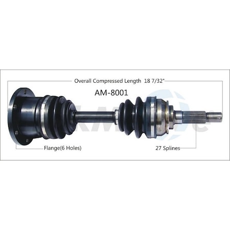 Surtrack Axle Cv Axle Shaft, Am-8001 AM-8001